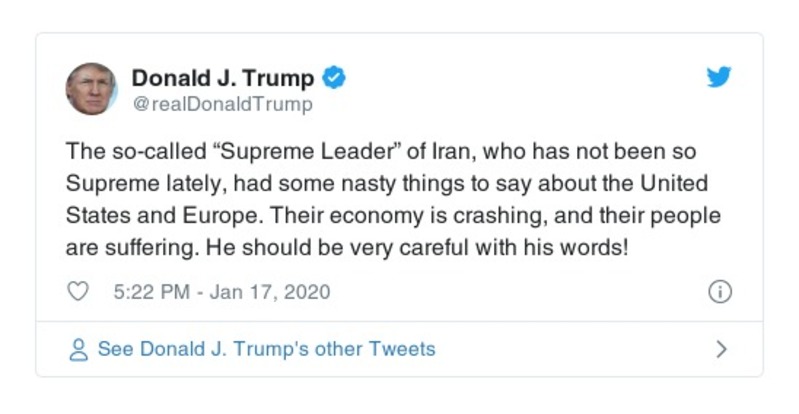 Post preview from Donald Trump