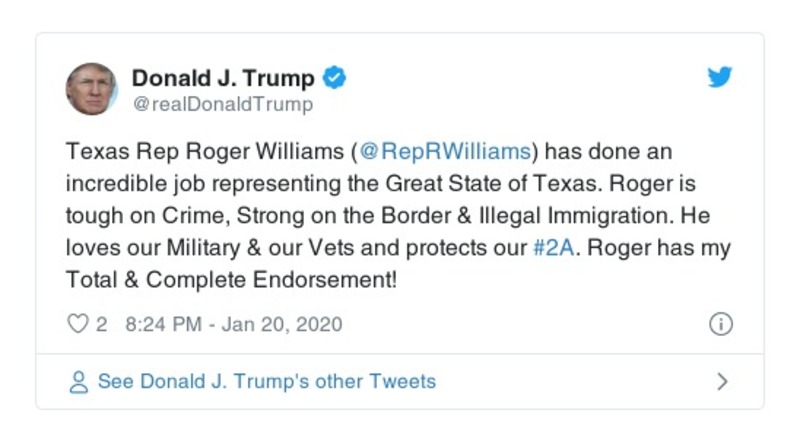 Post preview from Donald Trump