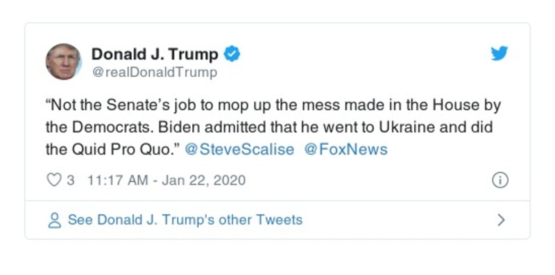 Post preview from Donald Trump