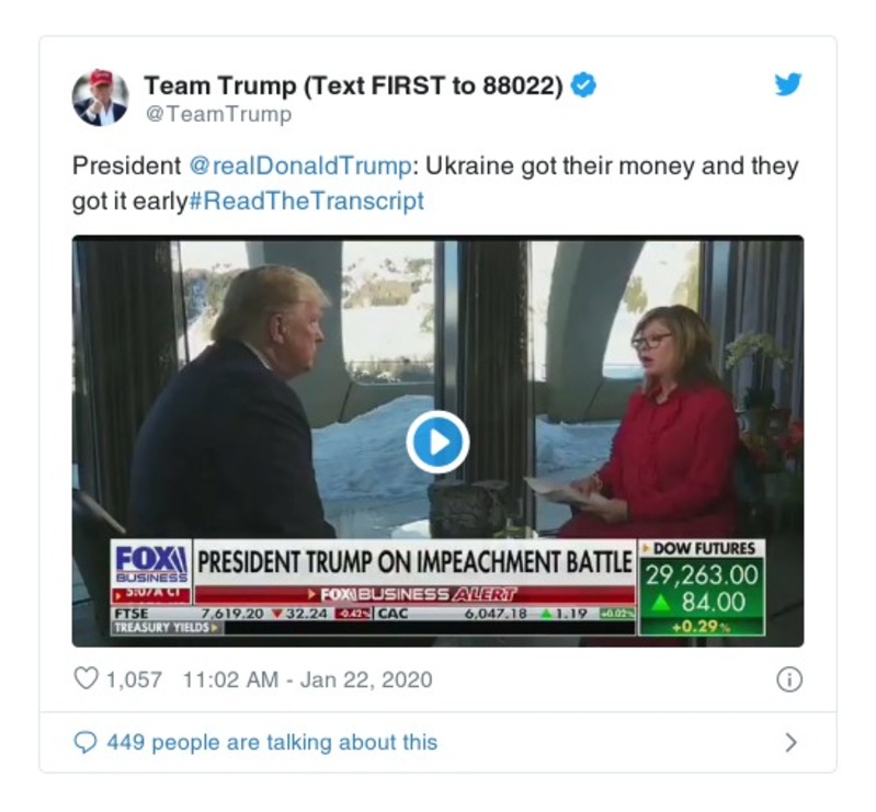 Post preview from Donald Trump