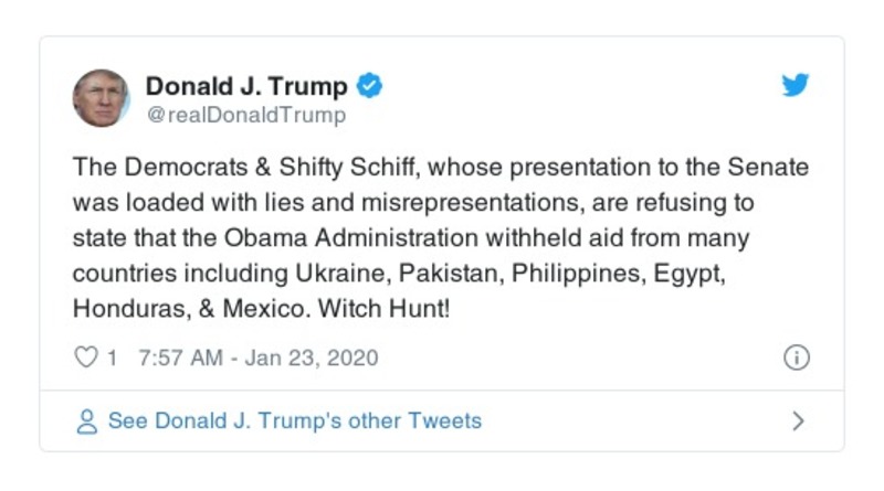 Post preview from Donald Trump