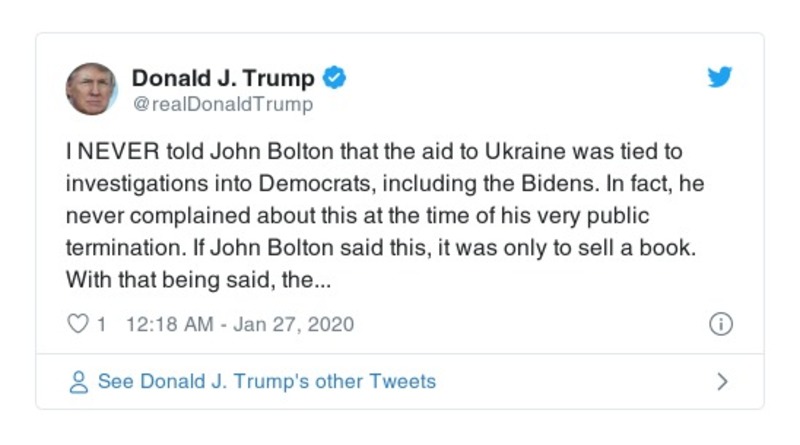 Post preview from Donald Trump