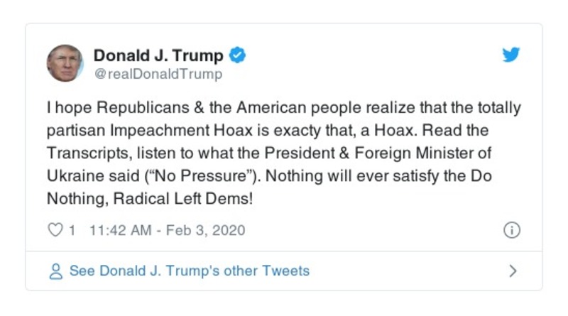 Post preview from Donald Trump