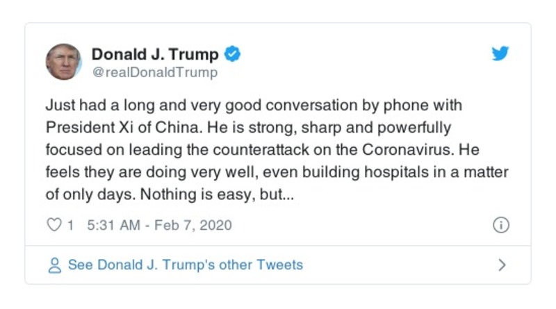 Post preview from Donald Trump