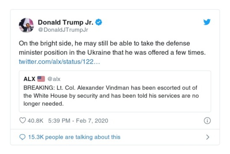 Post preview from Donald Trump