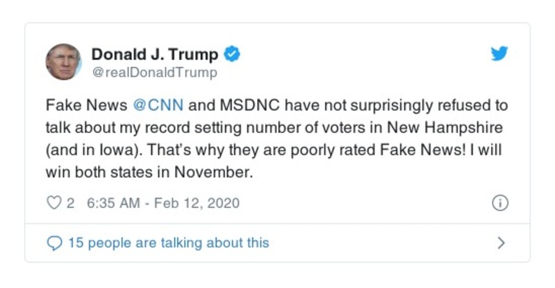 Post preview from Donald Trump