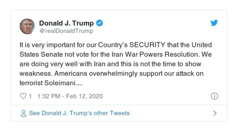 Post preview from Donald Trump