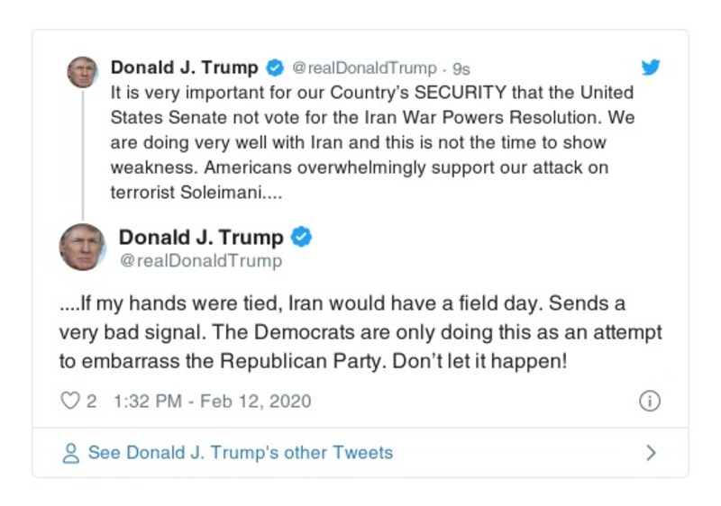 Post preview from Donald Trump