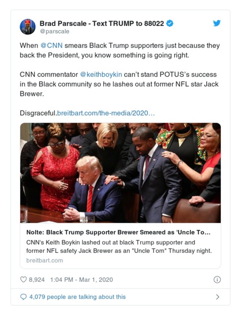 Post preview from Donald Trump