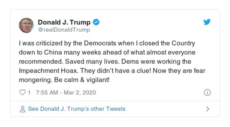 Post preview from Donald Trump