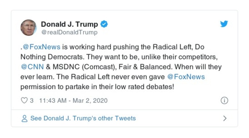 Post preview from Donald Trump