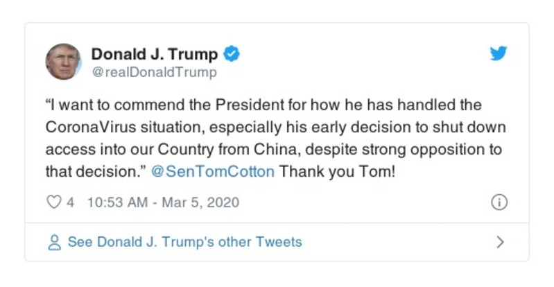 Post preview from Donald Trump