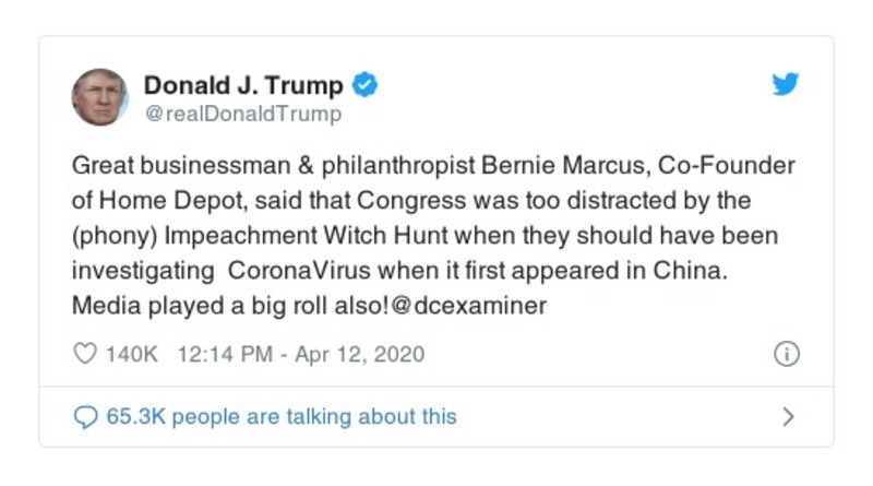 Post preview from Donald Trump