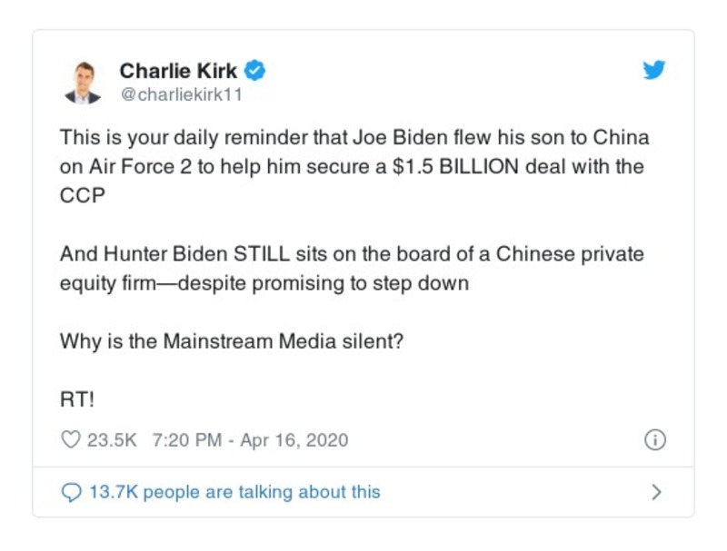 Post preview from Donald Trump