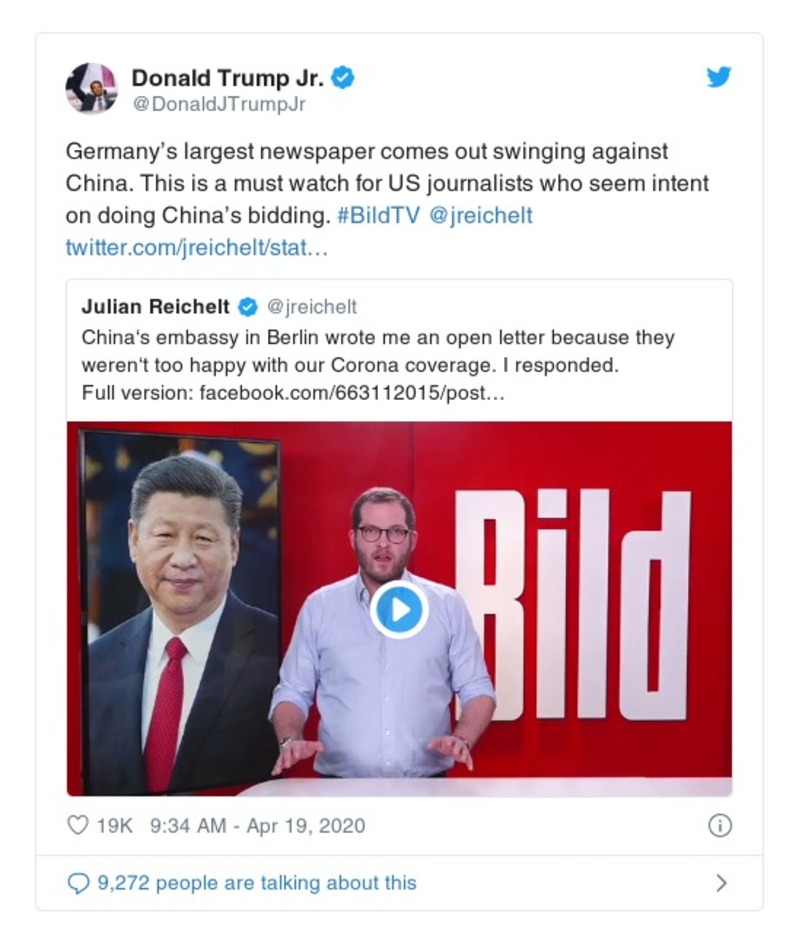 Post preview from Donald Trump