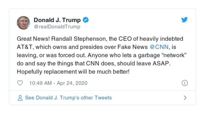 Post preview from Donald Trump