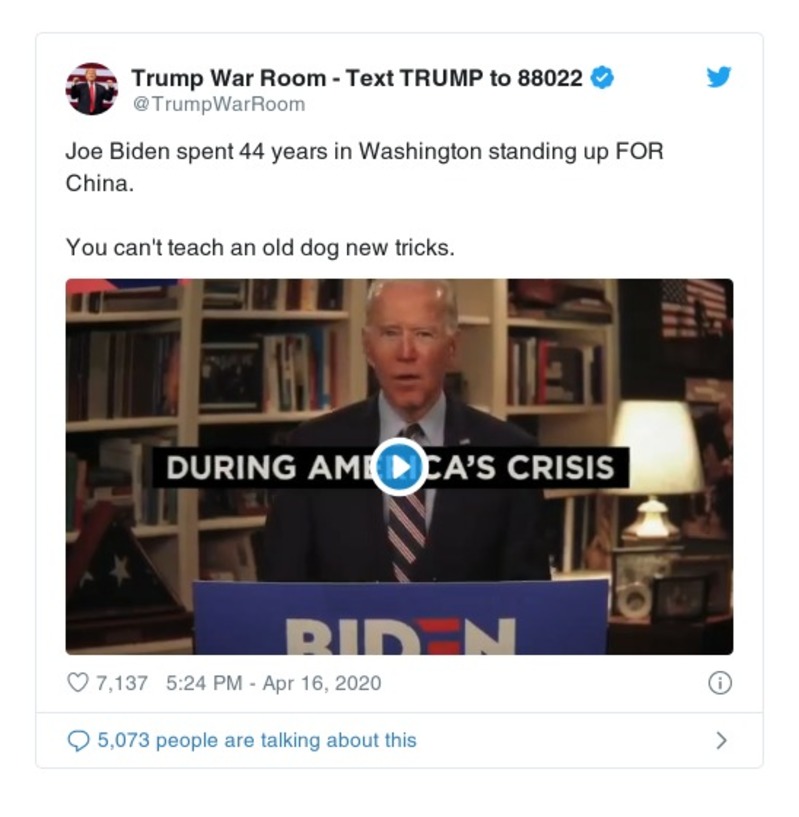 Post preview from Donald Trump