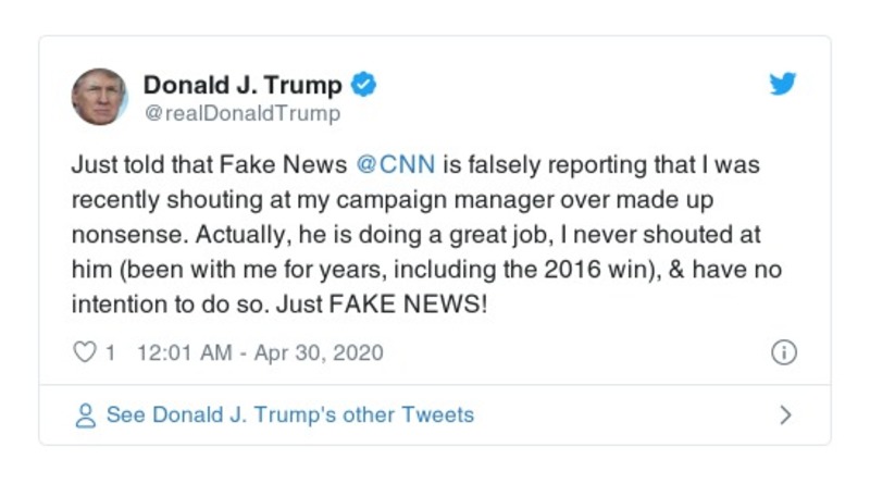 Post preview from Donald Trump