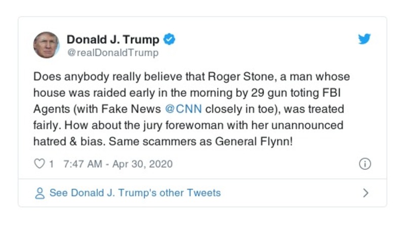 Post preview from Donald Trump