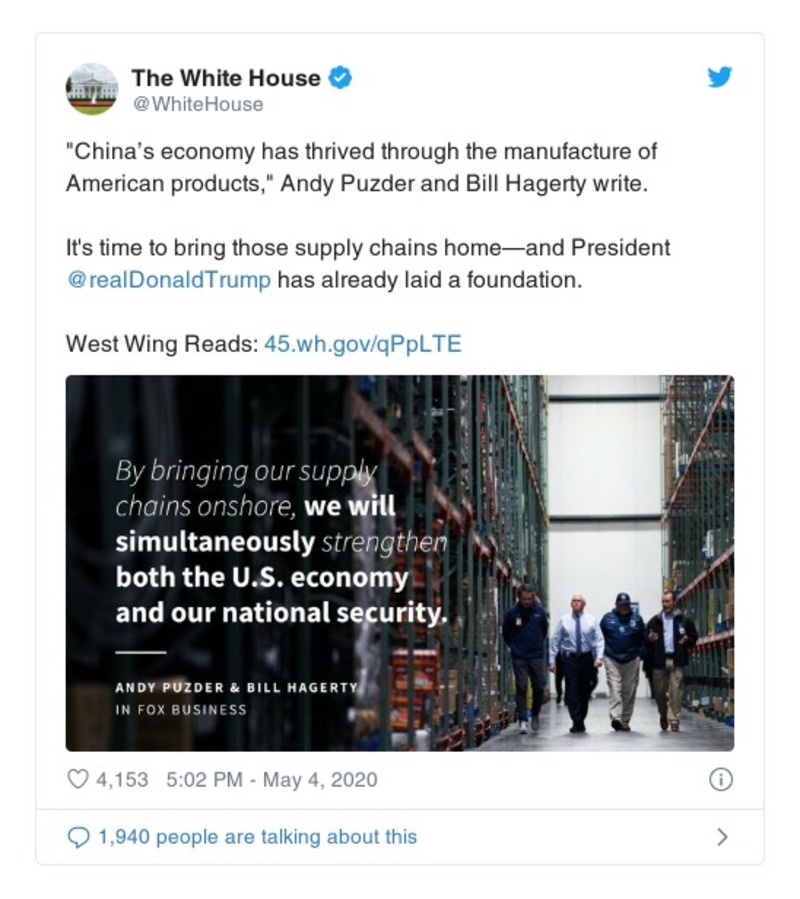 Post preview from Donald Trump