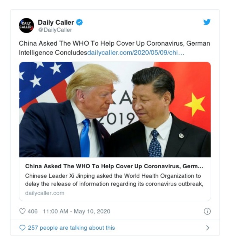 Post preview from Donald Trump