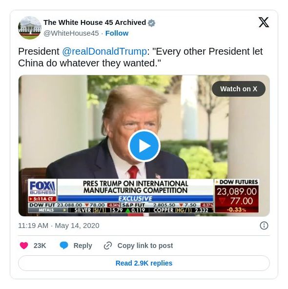 Post preview from Donald Trump