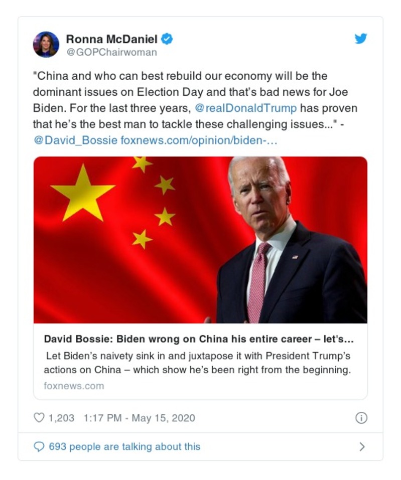 Post preview from Donald Trump