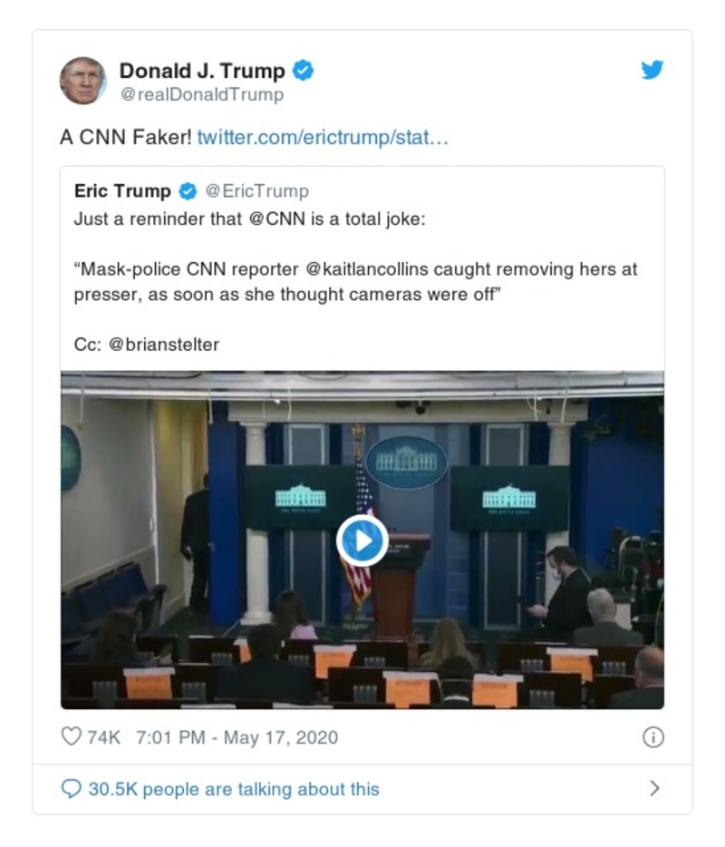 Post preview from Donald Trump