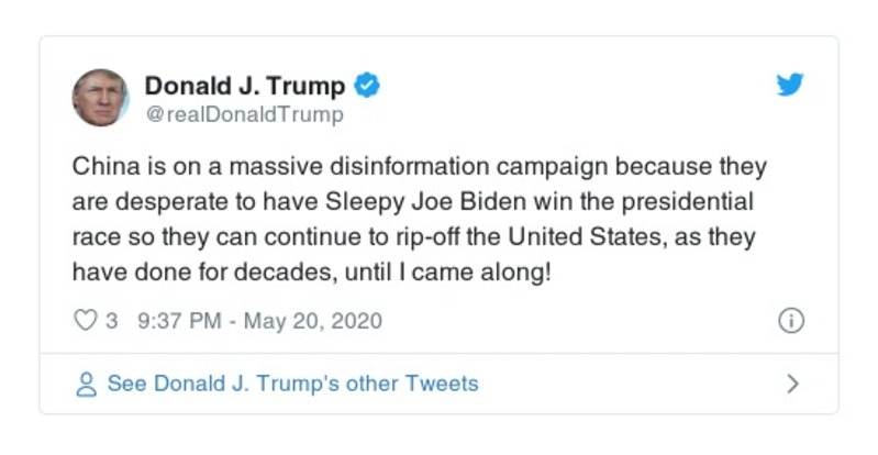 Post preview from Donald Trump