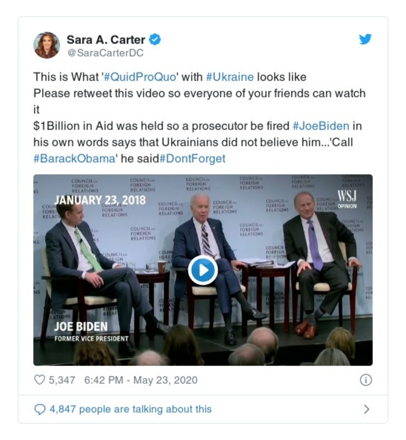 Post preview from Donald Trump