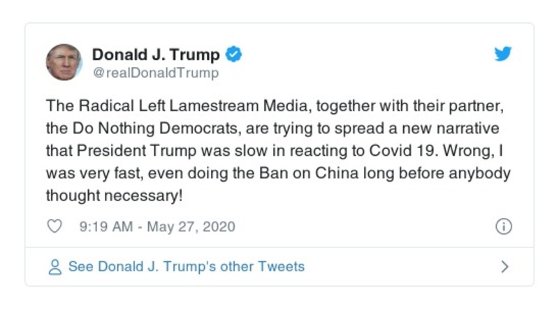 Post preview from Donald Trump