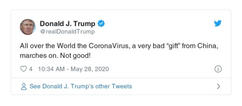 Post preview from Donald Trump