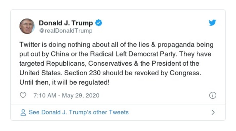 Post preview from Donald Trump