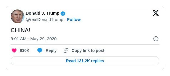 Post preview from Donald Trump