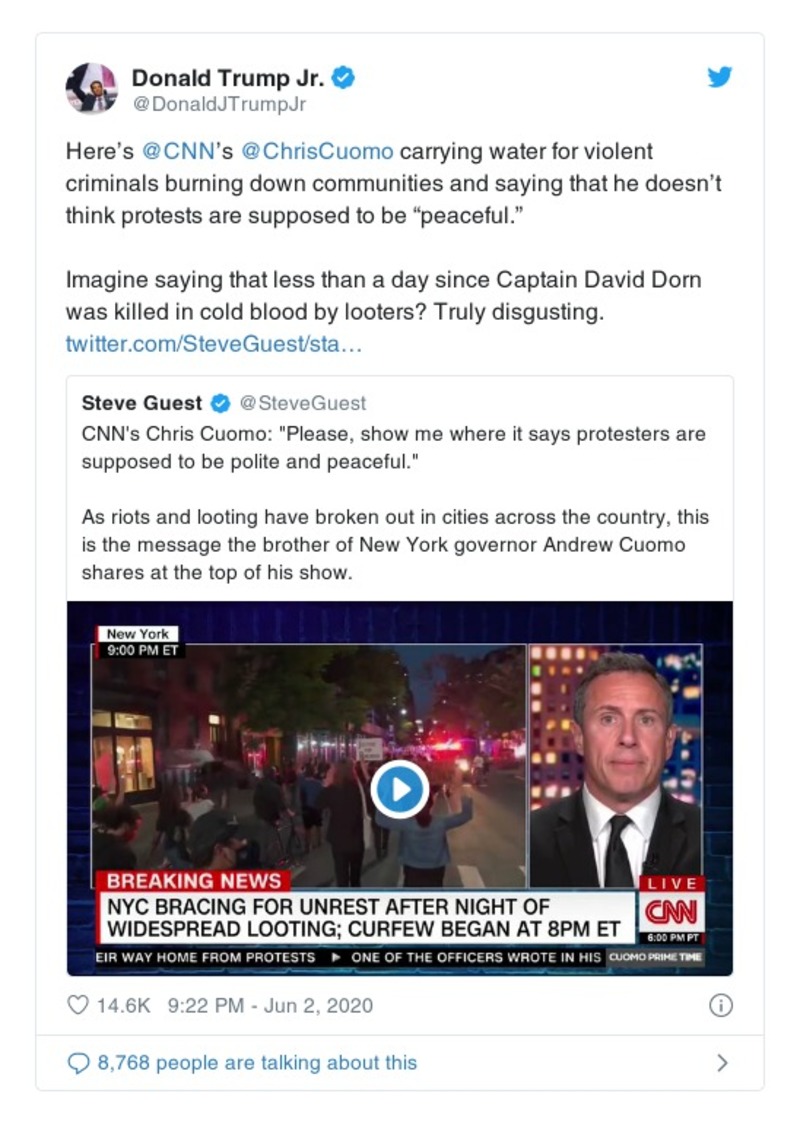 Post preview from Donald Trump