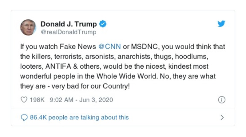 Post preview from Donald Trump