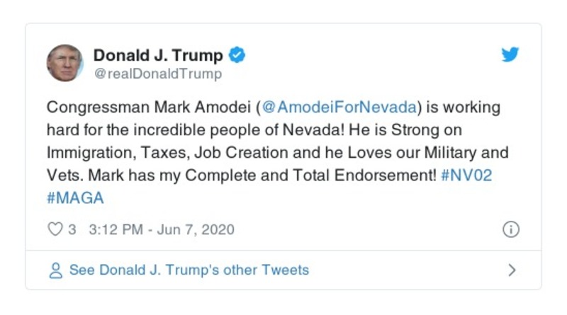 Post preview from Donald Trump