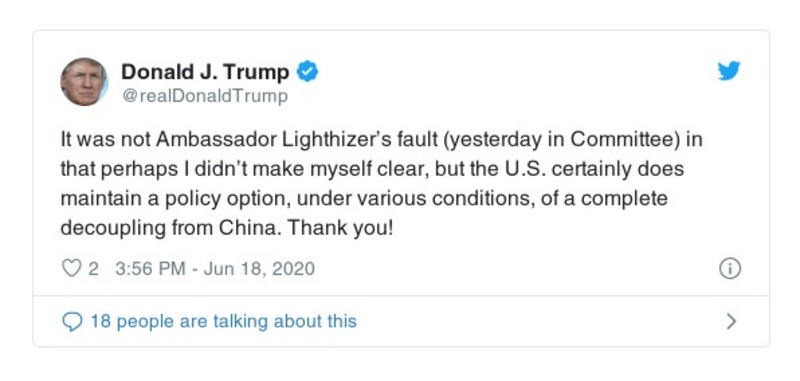 Post preview from Donald Trump