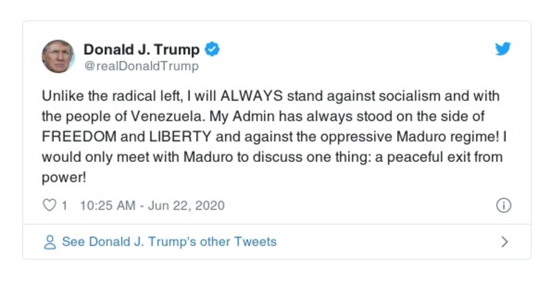 Post preview from Donald Trump