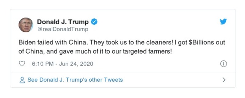 Post preview from Donald Trump