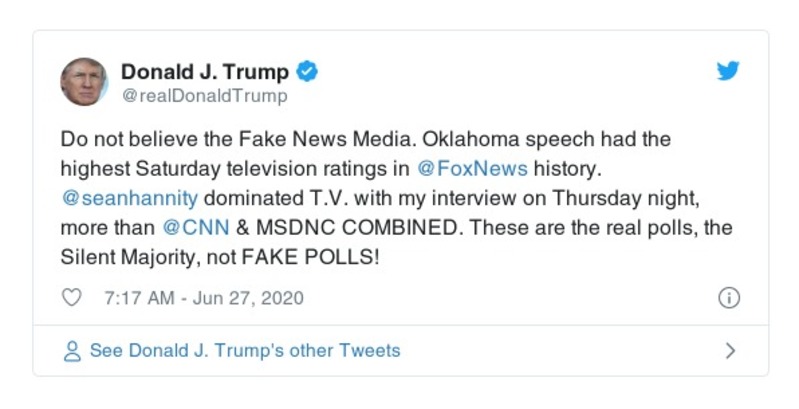 Post preview from Donald Trump