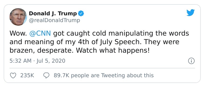 Post preview from Donald Trump