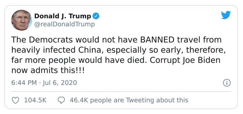 Post preview from Donald Trump