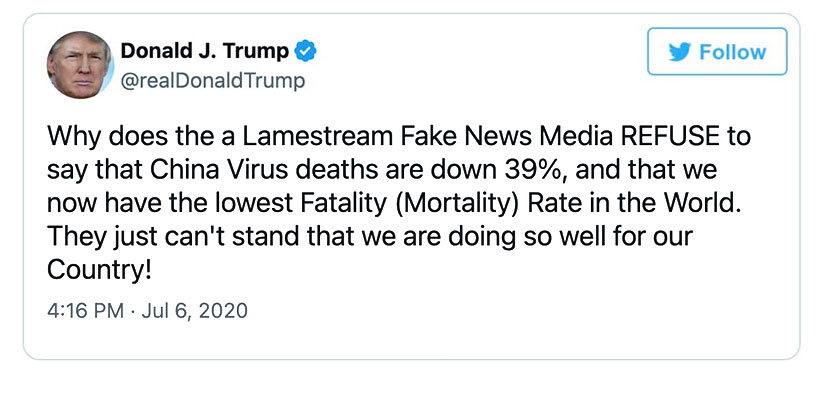 Post preview from Donald Trump