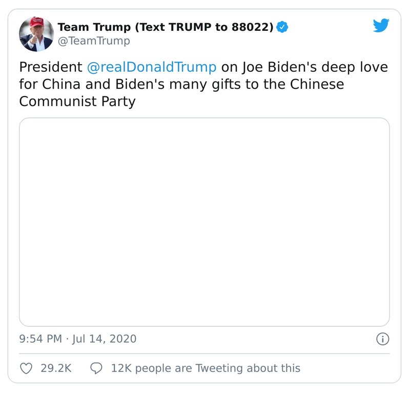 Post preview from Donald Trump