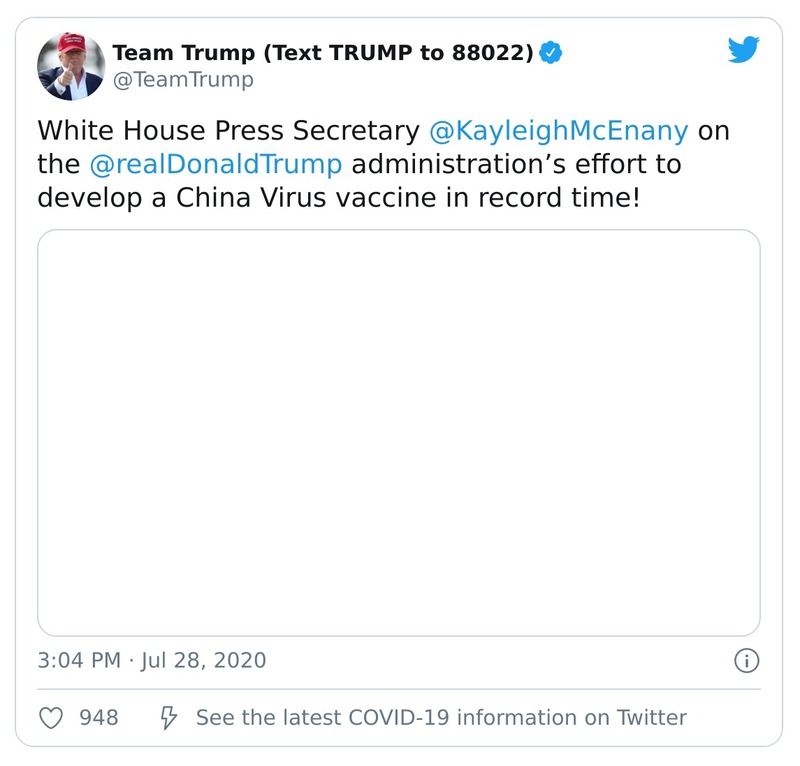 Post preview from Donald Trump