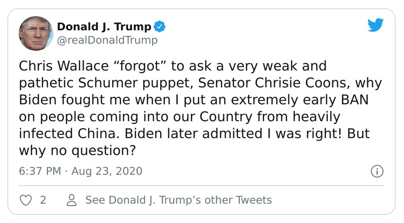 Post preview from Donald Trump