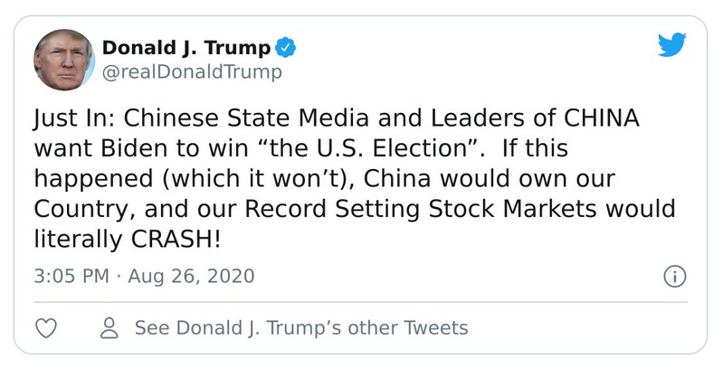 Post preview from Donald Trump