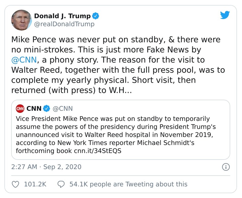 Post preview from Donald Trump