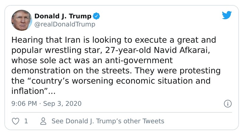 Post preview from Donald Trump